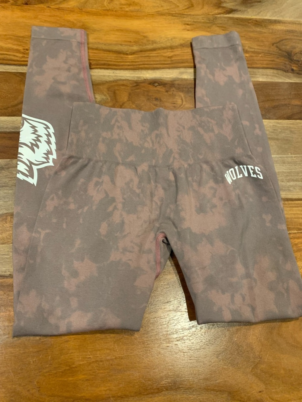 Darc Sport Brown Tie-Dye 'WOLVES' Leggings